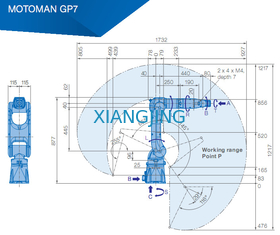 Επιλογή YASKAWA GP7 και ρομποτικό ωφέλιμο φορτίο 927mm βραχιόνων 7kg θέσεων ρομπότ βραχιόνων