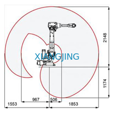 Βιομηχανικό ABB IRB 2600 ωφέλιμο φορτίο 6 20Kg ρομπότ χειρισμού άξονα χρησιμοποίησε το βραχίονα ρομπότ